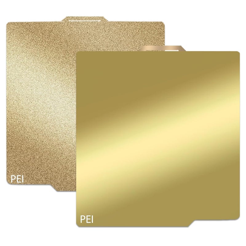 Wefuit JUUPINE 257x257mm Double Sided Flexible PEI Sheet, Smooth PEI Surface+Textured PEI Surface for Bambu Lab P1P/P1S /X1/X1C/X1E/A1 3D Printer, 3D Printer PEI Spring Steel Build Plate Removable Platform - Image 1